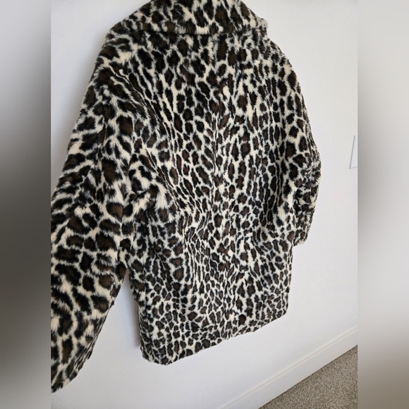 HELENE London women's leopard print faux fur coat | size xs - Picture 6 of 7